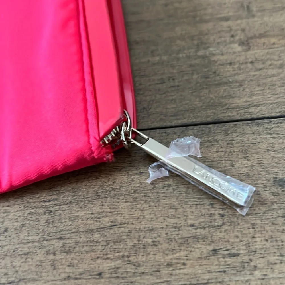 Lancome Paris red makeup bag